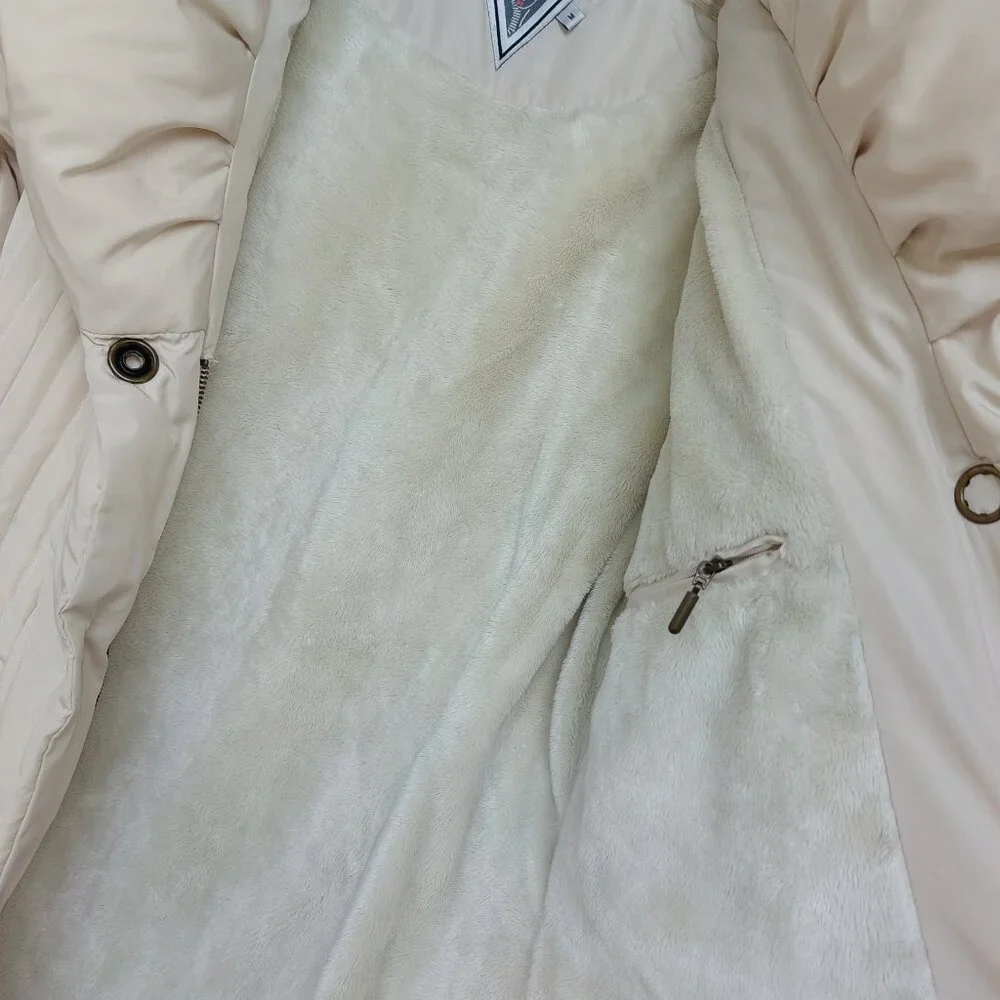 Marvin Richards Cream Down Puffer Coat - Picture 6 of 7